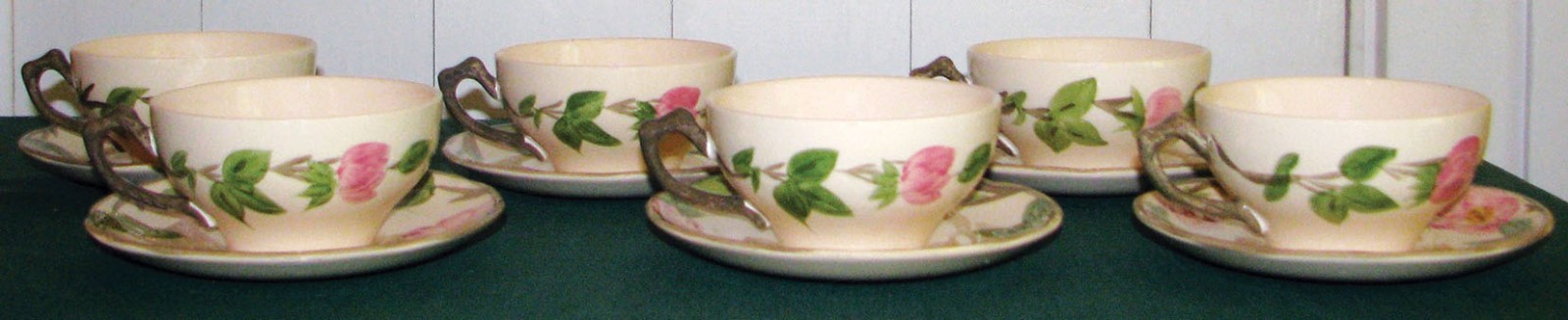 (6) Franciscan England Desert Rose 8 oz. Cup & 5 7/8