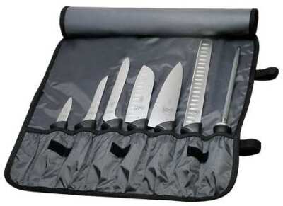 MERCER CUTLERY M21820 Knife Set,11 in Blade,Black Handle 6AKJ6