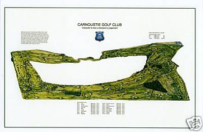 Carnoustie Golf Club-1842 Allan Robertson/Old Tom Morris - VintageGolfCourseMap