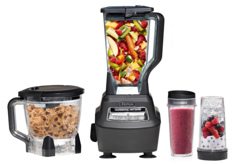 5 PCs Ninja BL780 Mega Kitchen System Blender Food Processor 1200W Auto-iQ Base