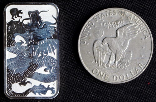 2017年 Dollar Dragon 1オンス銀貨＆1オンス銅貨　2枚セット 2017 Dragon & Phoenix Silver Coin, 1 oz.
