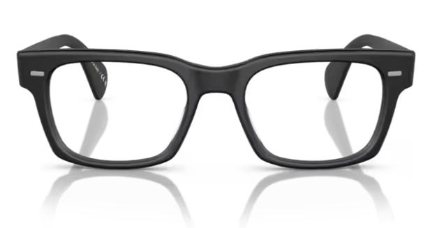 Pre-owned Oliver Peoples 0ov5332u Ryce 1465 Semi Matte Black Square Men's Eyeglasses In Clear