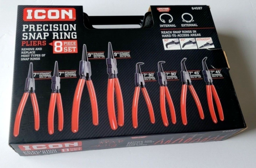 しャンソンケアリングセット Icon Precision Snap Ring Pliers Set 8-pc Internal/External with