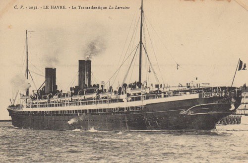 CGT FRENCH LINE SS LA LORRAINE Postcard at Le Havre 2 | eBay
