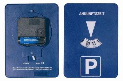 Parkuhr Parkscheibe Mitlaufend Batterie betrieben Elektronisch Run Stop Schalter