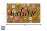 CXQRR Floral Welcome Mats Flower Coir Door Mat Colorful Spring Door Mat Indoor Entrance Cute Decorative Outdoor Doormats Non Slip Outside Door Mats for Front Door Rugs 17 * 30