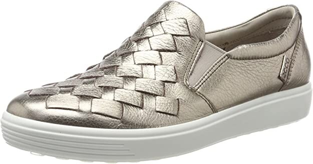 ECCO — женские мягкие кроссовки Slip 7, теплый серый цвет Lyra Metallic, 35 EU/4–4,5 US