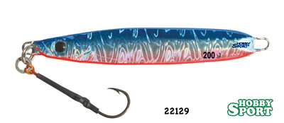 VERTICAL JIG   REGULAR GR 200 CON ASSIST HOOK  BLU SILVER RED 22129