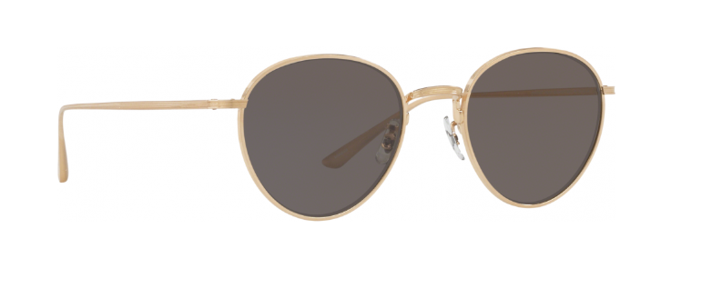 Pre-owned Oliver Peoples Brownstone2 Ov1231st 5252r5 Brushed Gold/grey Men's Sunglasses In Gray
