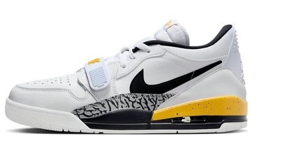 Мужские кроссовки Jordan Legacy 312 Low белого/черно-желтого цвета охры (CD7069 107)
