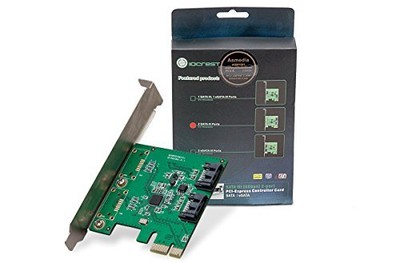 I/O CREST 2 Port SATA III PCI-e 2.0 x1 Controller Card Asmedia ASM1061 Non-Ra...