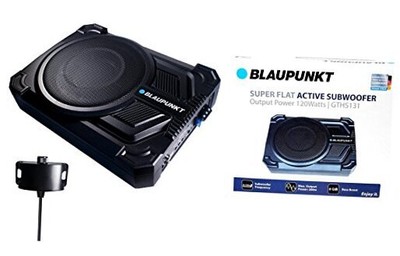  GTHS131 GTHS131 Super-Flat 200-Watt-Max Active Subwoofer, Black Speakers