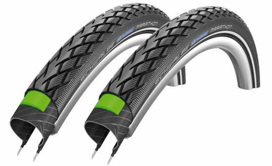 2 Schwalbe Marathon Drahtreifen 28x1.50 GreenGuard Reflexstreifen auch f. E-BIKE