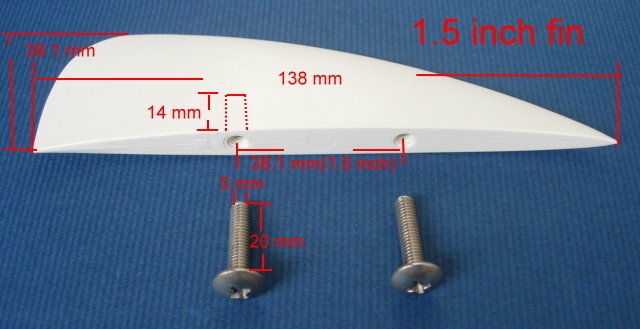 4 pieces of 1.5 inch fins for kiteboard kitesurfing kiteboarding flysurfing