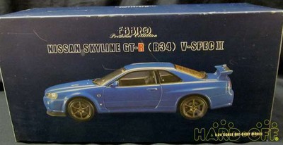 Ebbro 1/24 Minicar Ebro 4526175240165 Nissan Skyline Gt-R R34 V-Spec Car