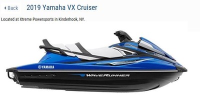 2019 Yamaha VX Cruiser Azure Blue Metallic