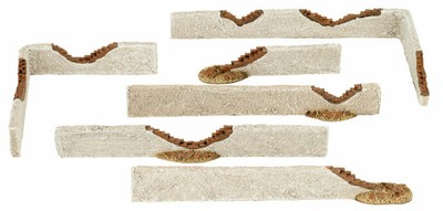 Flames of War 4th Edition Battlefield in a Box: Ruined Desert Walls BB229