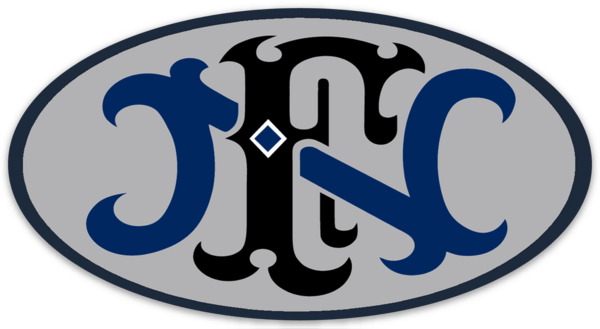 FN HERSTAL Grey, Blue & Black Die-cut Oval STICKER