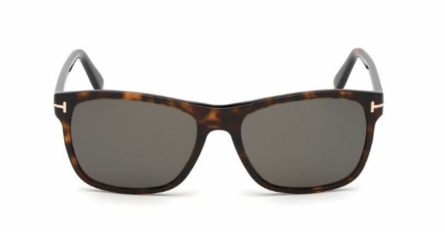 Pre-owned Tom Ford Ft 0698 Giulio 52d Dark Havana/gray Polarized Sunglasses