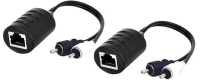 Composite RCA Over Cat5E Cat6 Video Audio Extender Kit - Distance Up To 250FT