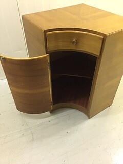 Vintage Retro 1950s Curved Corner Wooden Cabinet In Dundee
