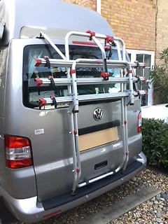 fiamma bike rack vw t5 tailgate