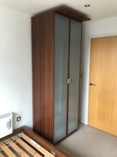 Ikea Hopen Floor To Ceiling 2 Door Wardrobe In Medium Brown In