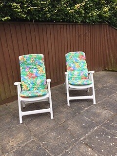 Folding and Reclining Garden Chairs with Cushions | in Backwell