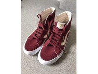 Burgundy suede van high tops - size 6 / 39 - work once as good as new 