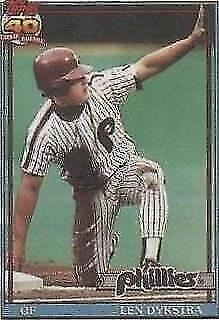 1991 Topps Cracker Jack Series 1 - Lenny Dykstra #21