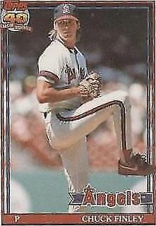 1991 Topps Cracker Jack Series 2 - Chuck Finley #12