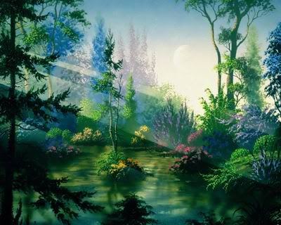fantasy forest art canvas poster print artwork