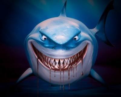 bloody shark art canvas poster print artwork