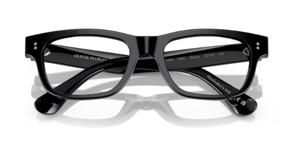 Pre-owned Oliver Peoples 0ov5540u Rosson 1005 Black Soft Square Men's Eyeglasses In Clear