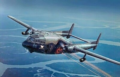 Italeri C-119K Stinger Flying Gunship - Plastic Model Airplane Kit - 1/72 Scale