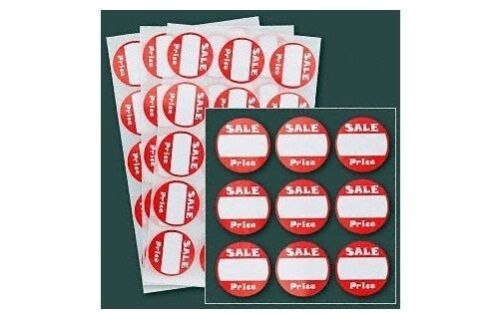 100 RED + WHITE Adhesive Labels Marked SALE Price ~Tags for Ga...