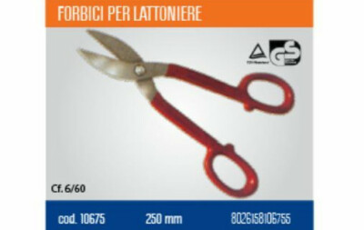 FORBICE per lattoniere 250MM CESOIA TAGLIA ferro CAVO DA ELETTRICISTA IDRAULICO