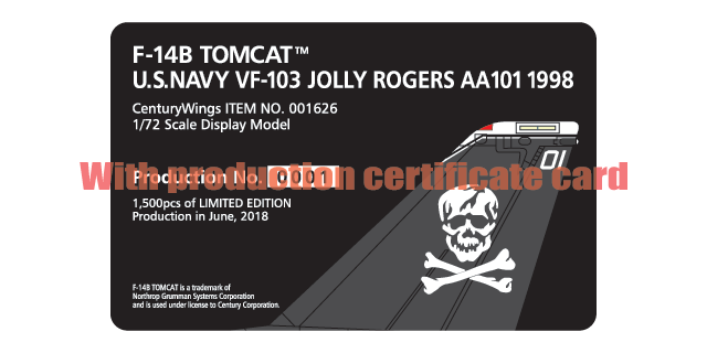 Century Wings 1/72 CW 001626 F-14B Tomcat USN VF-103 Jolly Rogers USS Eisenhower