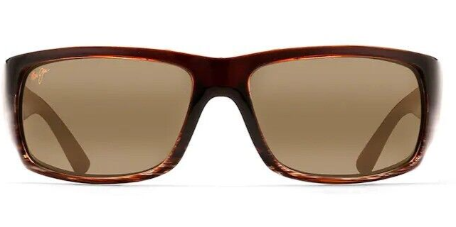 Pre-owned Maui Jim World Cup H266-01 Chocolate Stripe Fade Frame/ Hcl® Bronze Sunglasses In Hclb Bronze