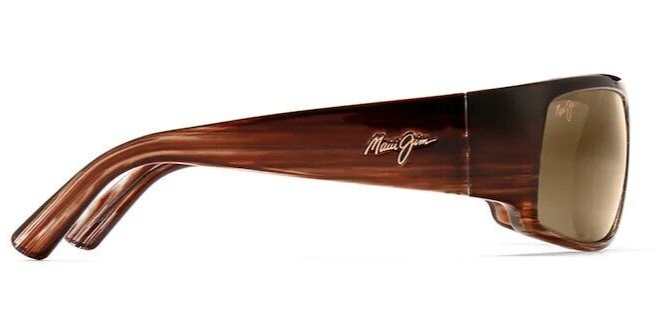 Pre-owned Maui Jim World Cup H266-01 Chocolate Stripe Fade Frame/ Hcl® Bronze Sunglasses In Hclb Bronze
