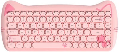Bluetooth 5.0 Wireless Cute Computer Keyboard Multi Device Connection 84 Keys US