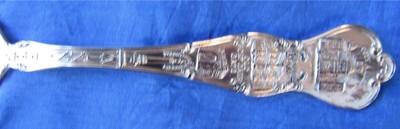 308-0511 Sterling Silver Souvenir Spoon Winnipeg Fork City Hall Carnegie Library