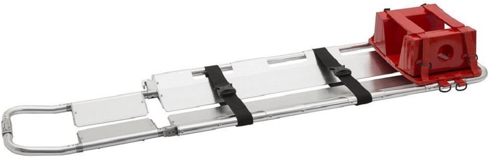 LINE2design Scoop Stretcher - EMS Medical Lightweight Aluminum Portable - Silver