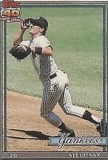 1991 Topps Cracker Jack Series 2 - Steve Sax #30