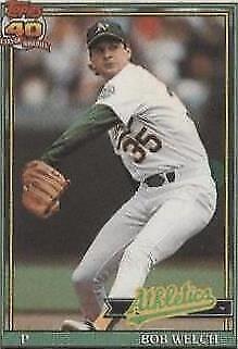 1991 Topps Cracker Jack Series 2 - Bob Welch #28