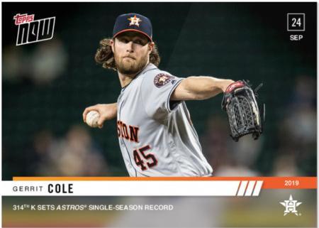 2019 Topps Now - Gerrit Cole #891