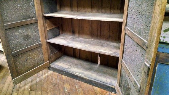 Beautiful Old Pie Safe- Great Condition - Original Finish (see wear marks on the