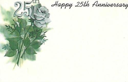3) happy birthday + Happy 25th Anniversary Greeting Card/gift - JH Litho U.S.A.
