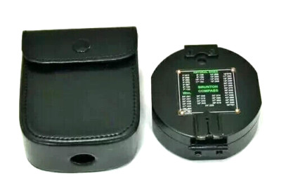 Handmade Geological Brunton Compass With Leather Case working item