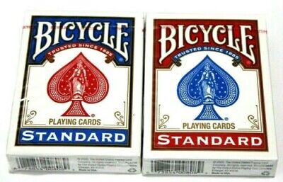 2 New Sealed Deck of Bicycle Standard Face Poker Playing Cards 1 BLUE & 1 RED